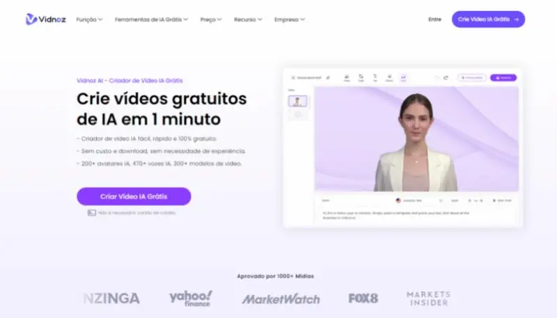 Vidnoz AI Clonador de Voz Online Grátis